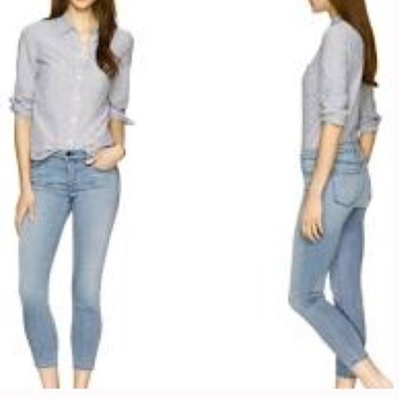 J Brand Capri Denim Jeans In Strobe Wash Made in USA - Picture 2 of 13